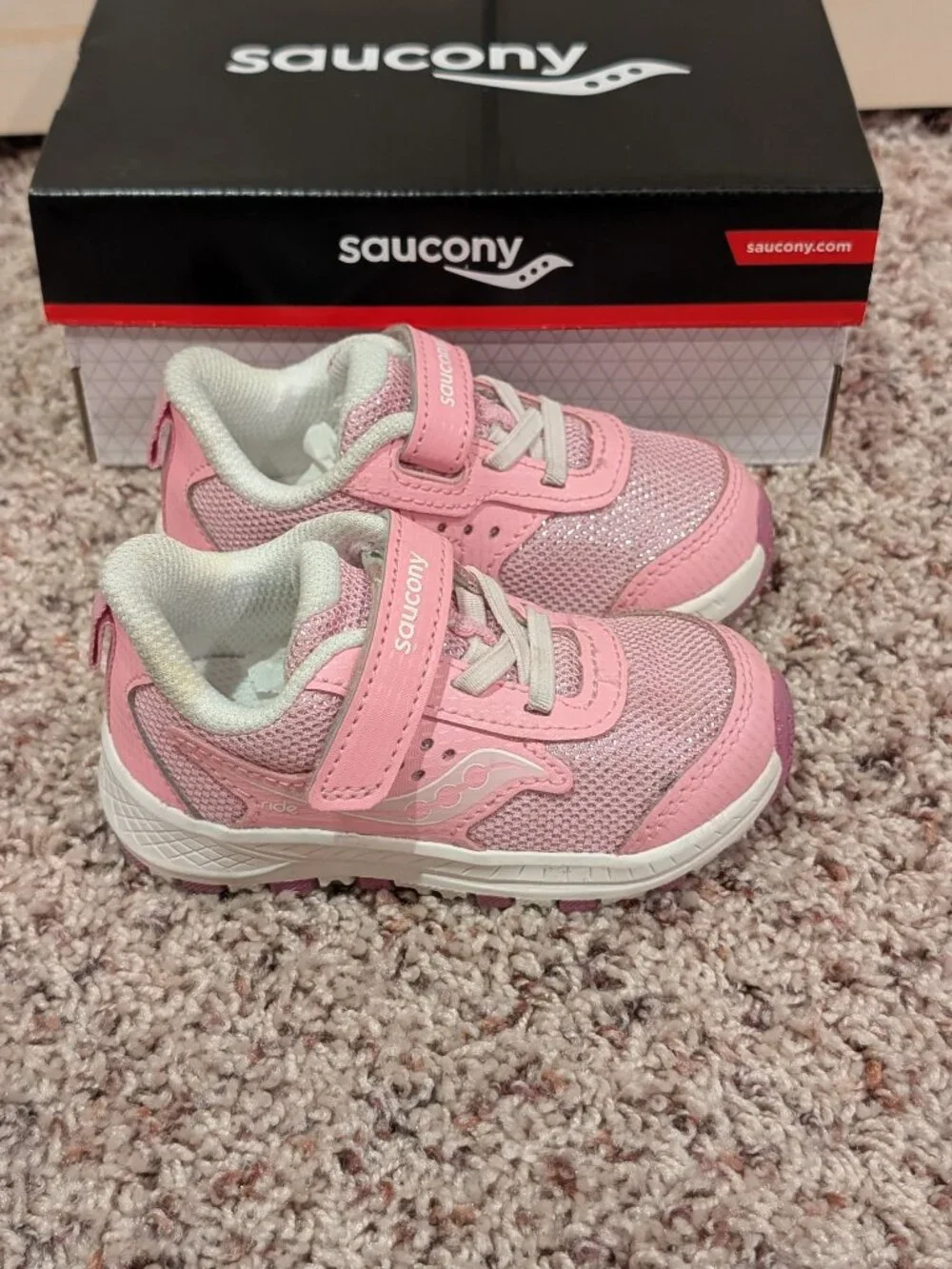 Saucony Ride Jr (Toddler/Little Kid) 6M Pink